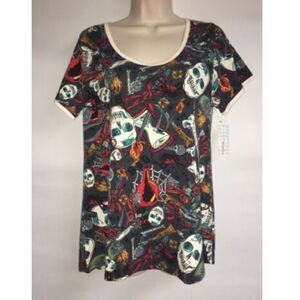 LuLaRoe Classic T Small Halloween Skulls NWT